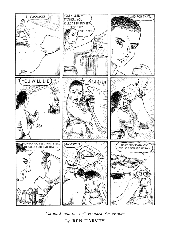 Gasmask and the Left-Handed Swordsman